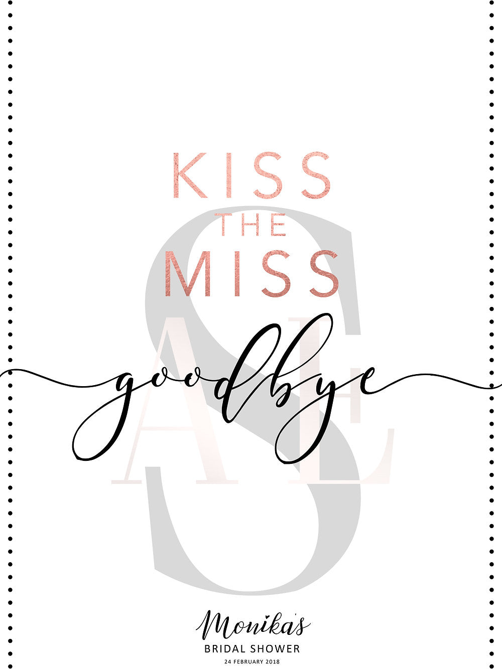 Kiss the Miss Goodbye Board