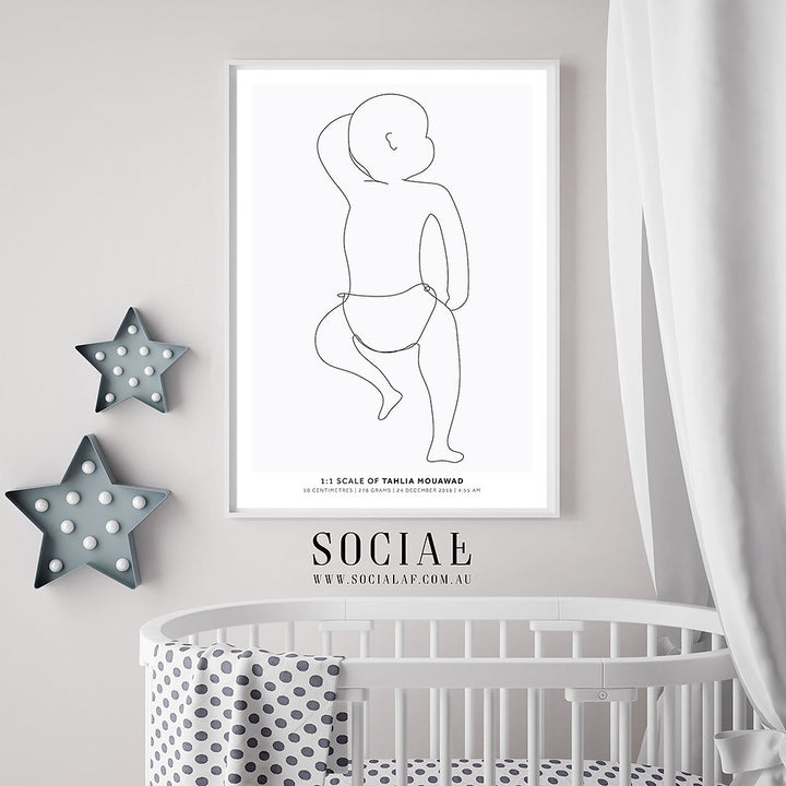 1:1 Scale Birth Poster